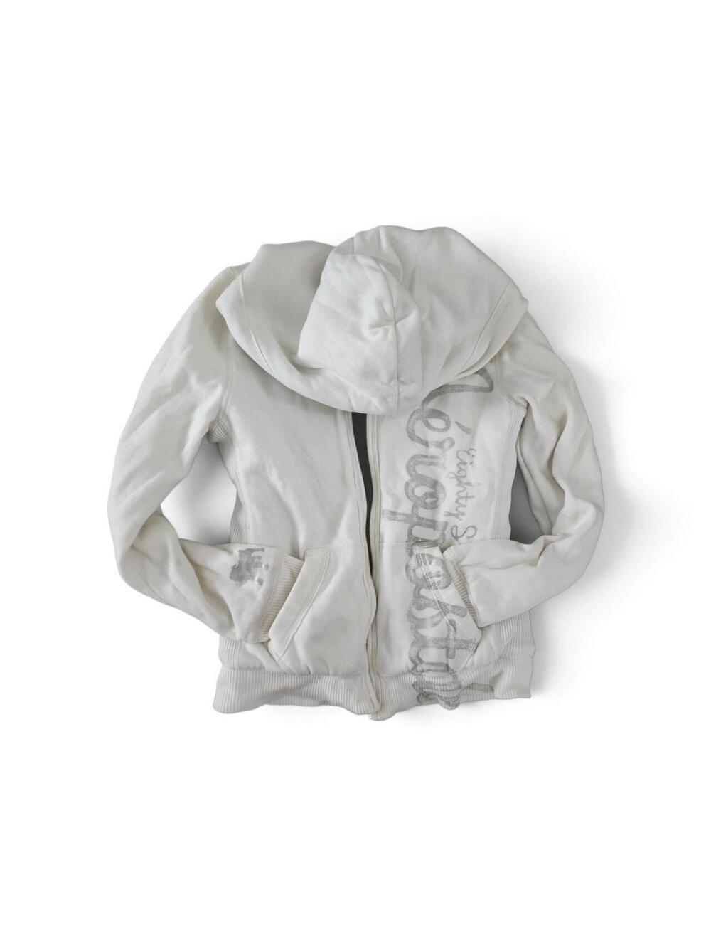Aeropostale Women's White and Cream Hoody